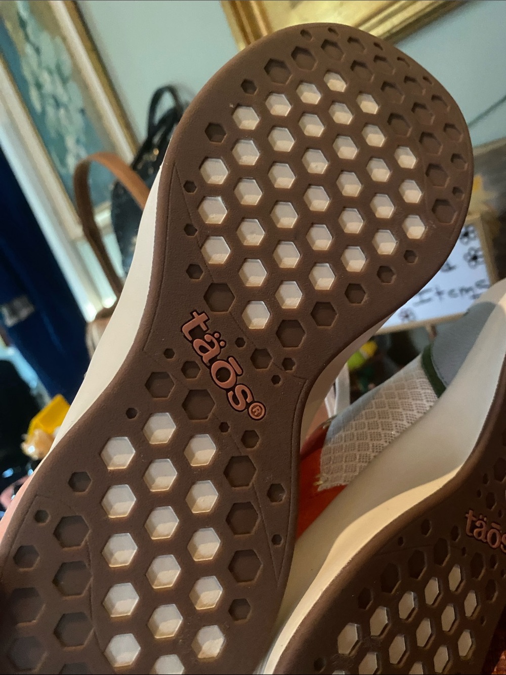 Taos Detour women's sneakers vibrant multi-color design suede and mesh uppers. - Picture 7 of 16